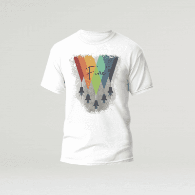 Women's white t-shirt RAINBOW